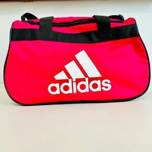 ADIDAS DIABLO SMALL II HEX DUFFLE WEEKENDER OVERNIGHT GYM BAG PINK AND BLACK